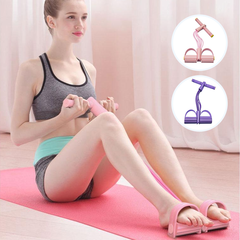 Foot Pedal Resistance Trainer Home Exercise Pull Rope