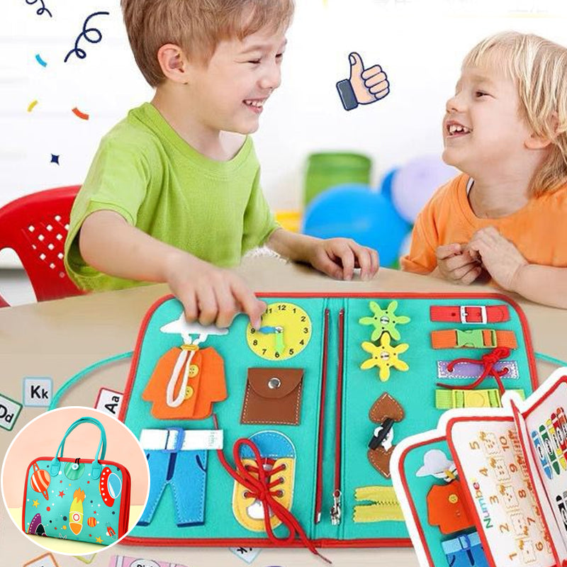 Toddler Busy Board Preschool Learning Activities Christmas Gift for Kids