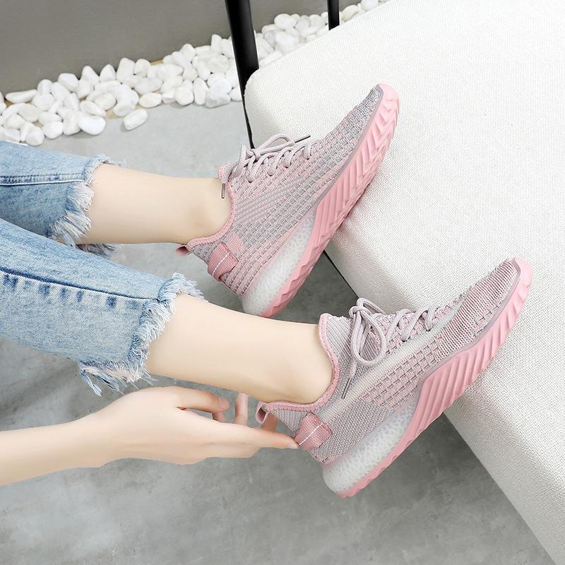 Women's Net Surface Breathable Lace-Up Sneakers