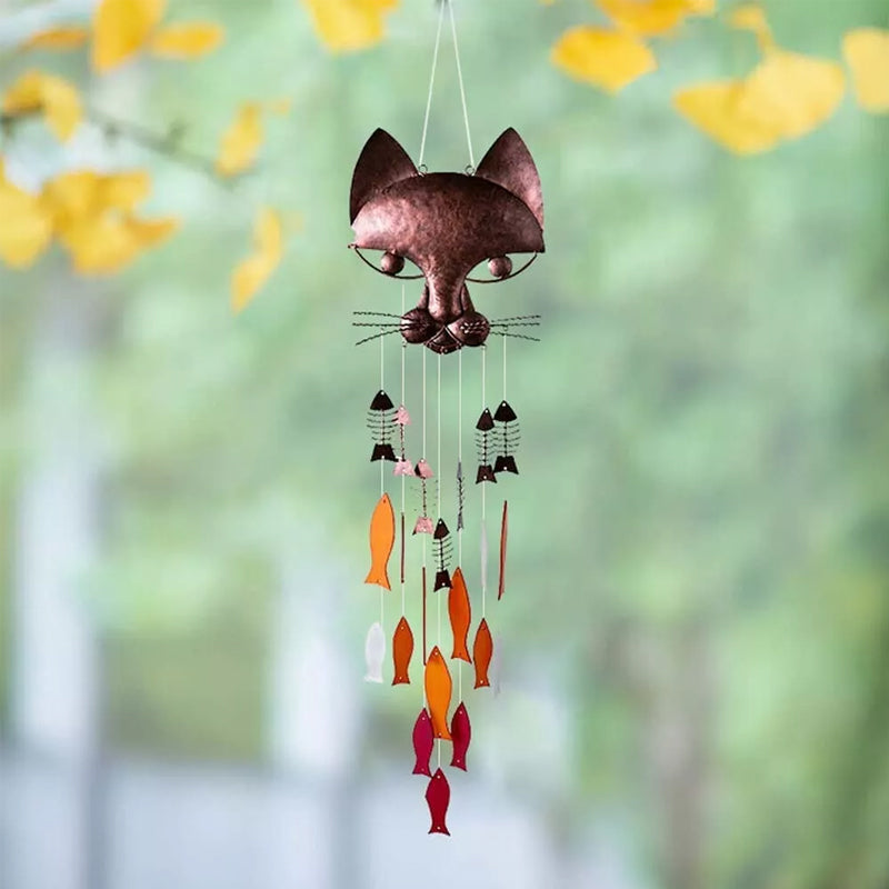 Handicraft Metal Fun Catfish Wind Chime
