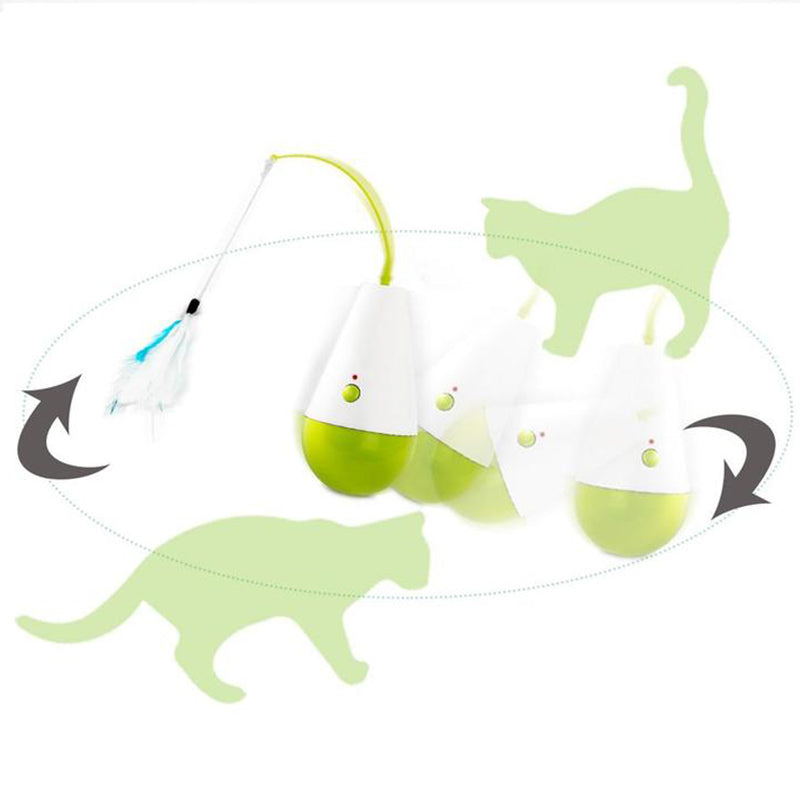 ELectric Wild Tumbler Cat Toy with Feather