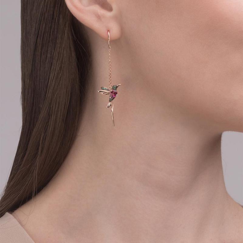 🔥Mother's Day Promotion-50% OFF🔥Colorful Flying Hummingbird Rhinestone Earrings