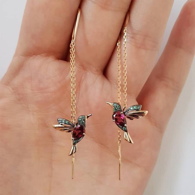 🔥Mother's Day Promotion-50% OFF🔥Colorful Flying Hummingbird Rhinestone Earrings