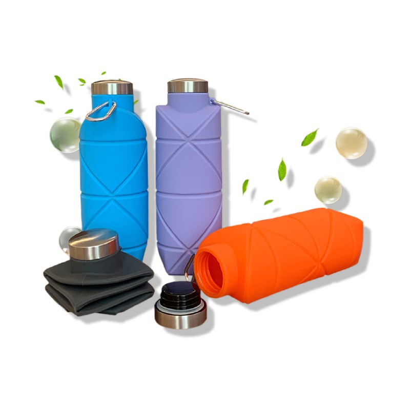 Collapsible Silicone Water Bottle 24oz