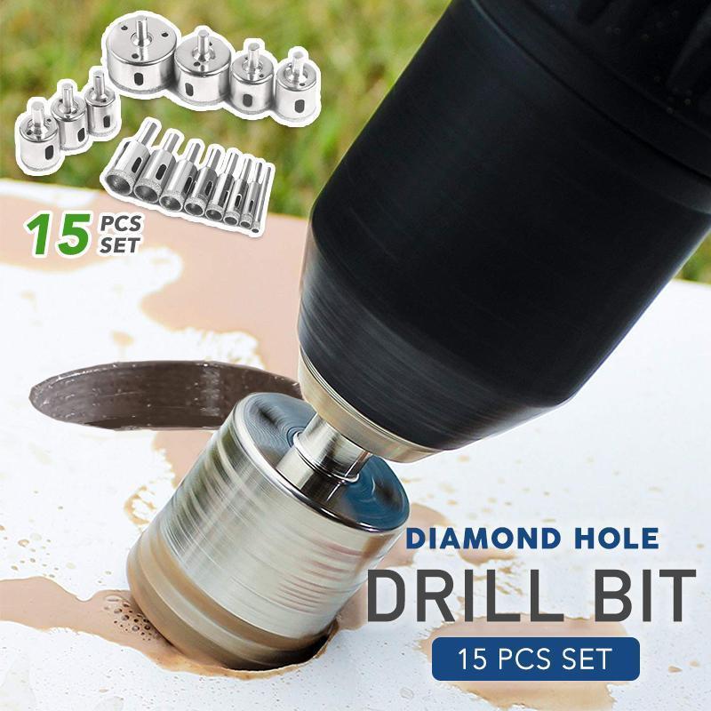 Diamond Hole Drill Bit 15 Pcs Set