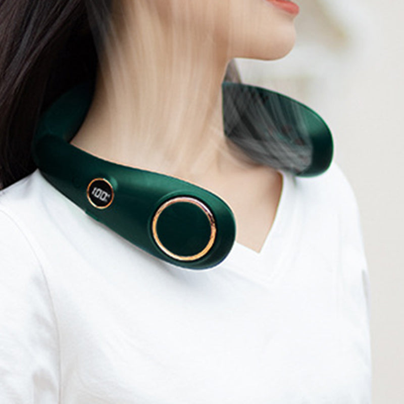 Portable Neck Fan with a digital screen