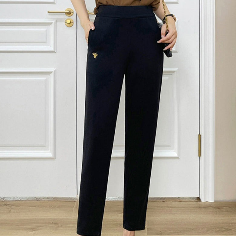 Stretch casual solid color pants