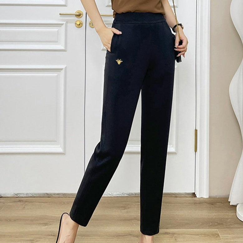 Stretch casual solid color pants