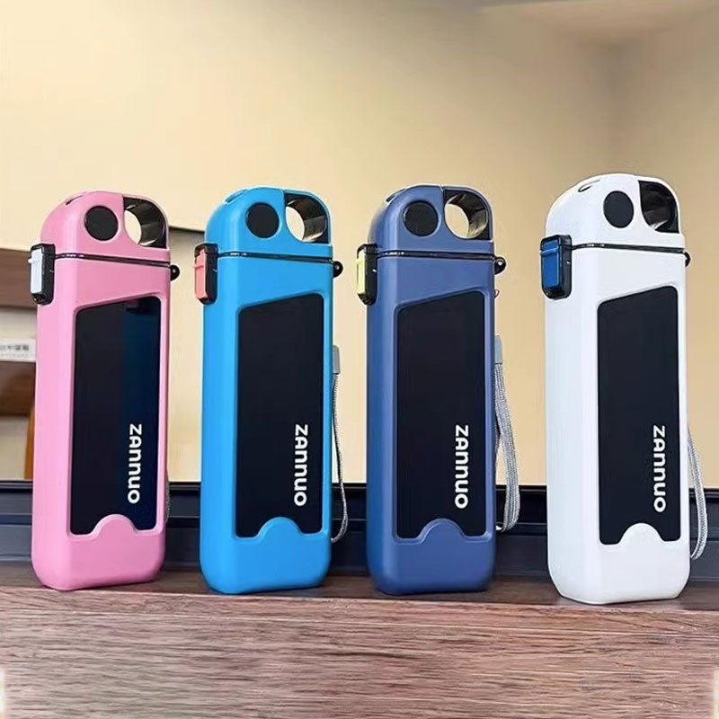 Portable Square Water Bottle with Straw