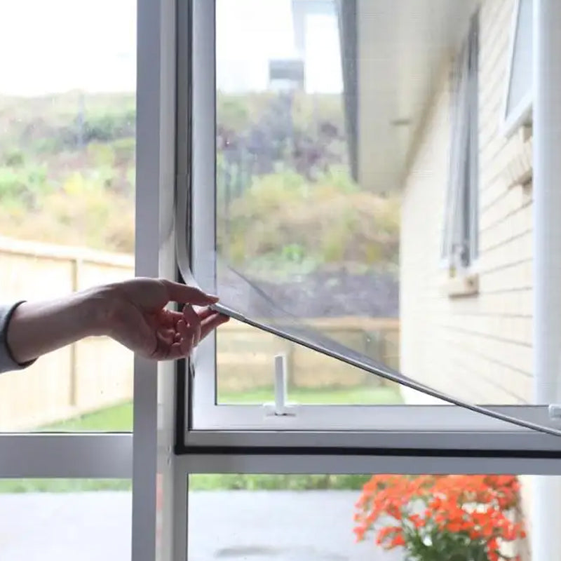 Velcro Fly Window Screen Mesh Curtain with Self Adhesive Velcro Tape