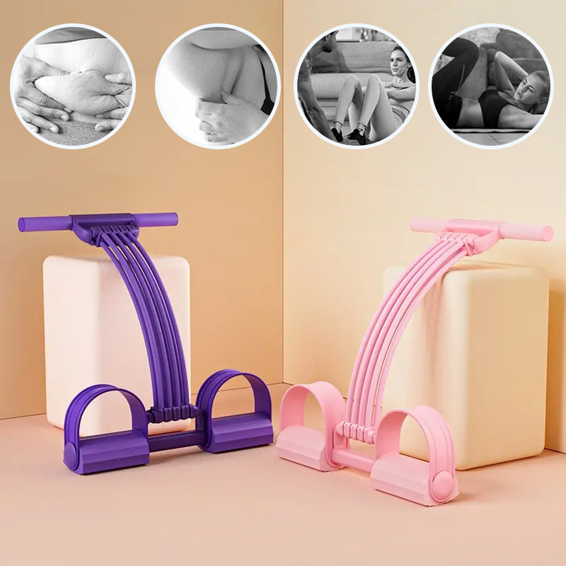 Foot Pedal Resistance Trainer Home Exercise Pull Rope