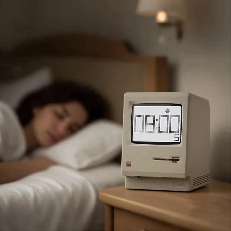 Vintage Cream Digital Rechargeable Alarm Clock