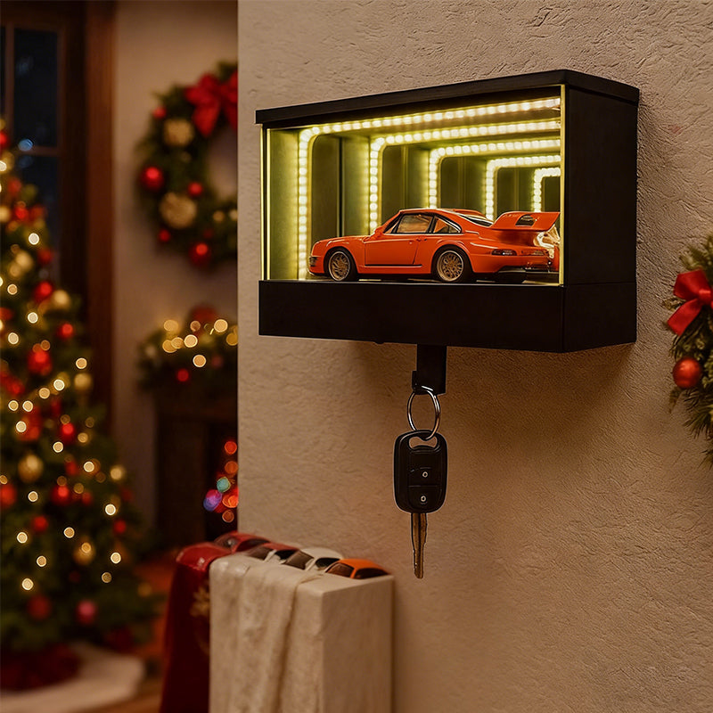 LED Infinity Mirror Garage Key Rack