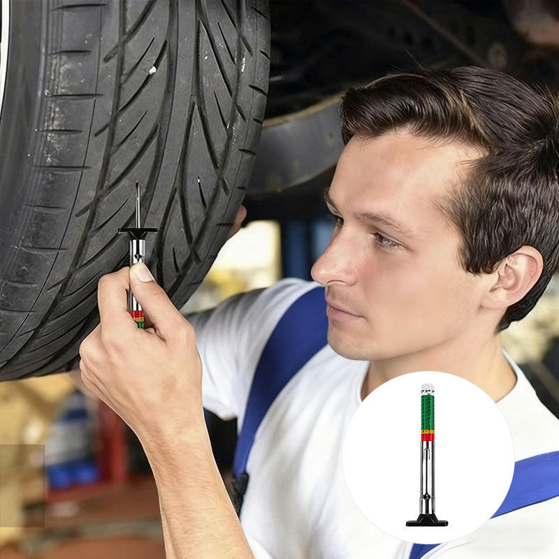 Tire Tread Depth Gauge Metal Tool