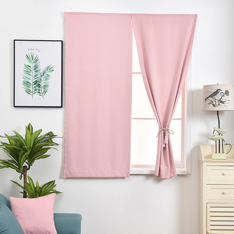 Simple Blackout Non-punch Velcro Curtain