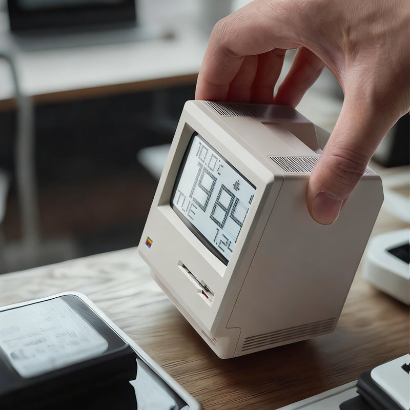 Vintage Cream Digital Rechargeable Alarm Clock