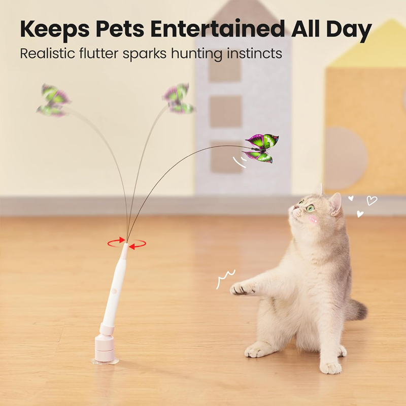 Automatic Suction Cup Electric Cat Teaser