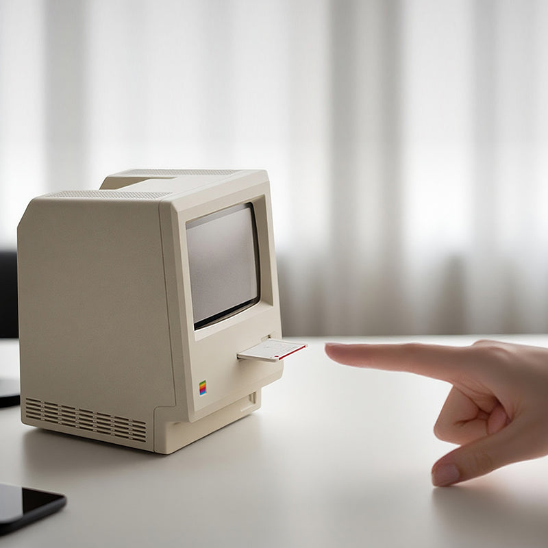 Vintage Cream Digital Rechargeable Alarm Clock