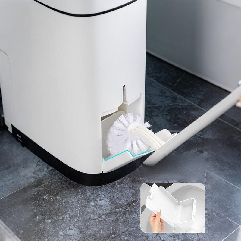 Slim Press-Lid Trash Can for Tight Spaces