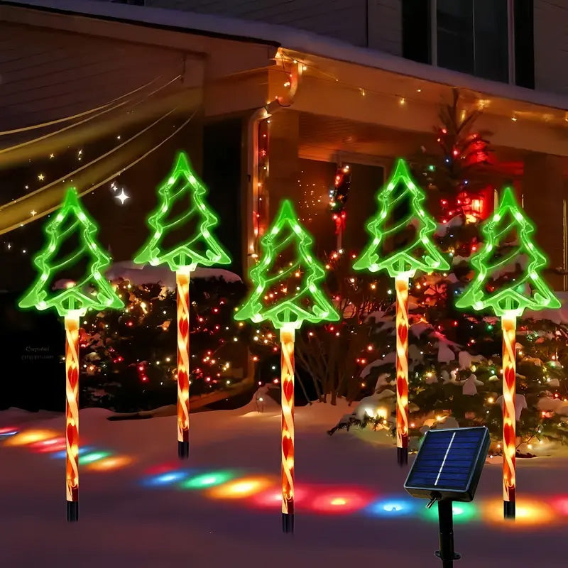 Solar Christmas Tree Lawn Lights