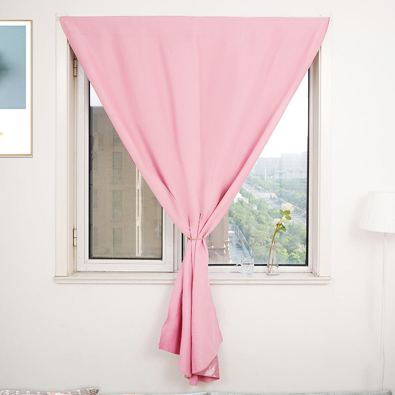 Simple Blackout Non-punch Velcro Curtain
