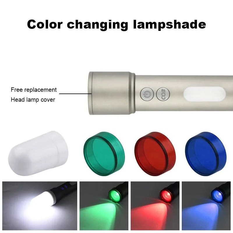 Zoomable Telescopic Focused Multi-functional High-intensity Flashlight