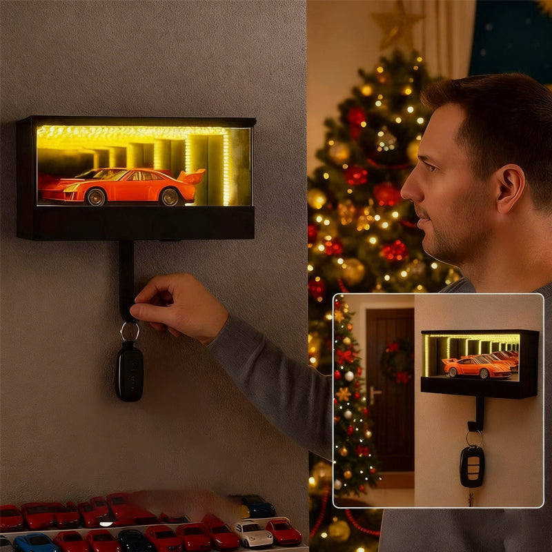 LED Infinity Mirror Garage Key Rack