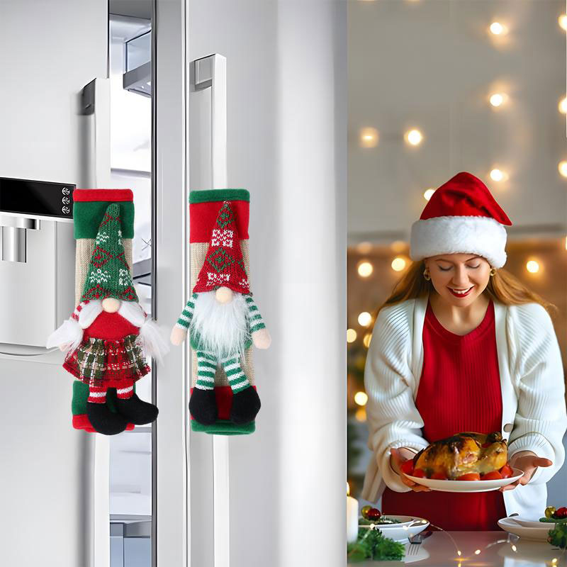 🎅 Santa Claus Refrigerator Handle Covers Set