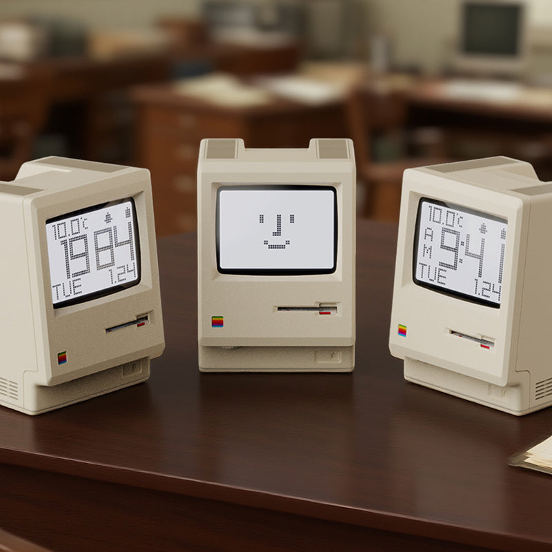 Vintage Cream Digital Rechargeable Alarm Clock