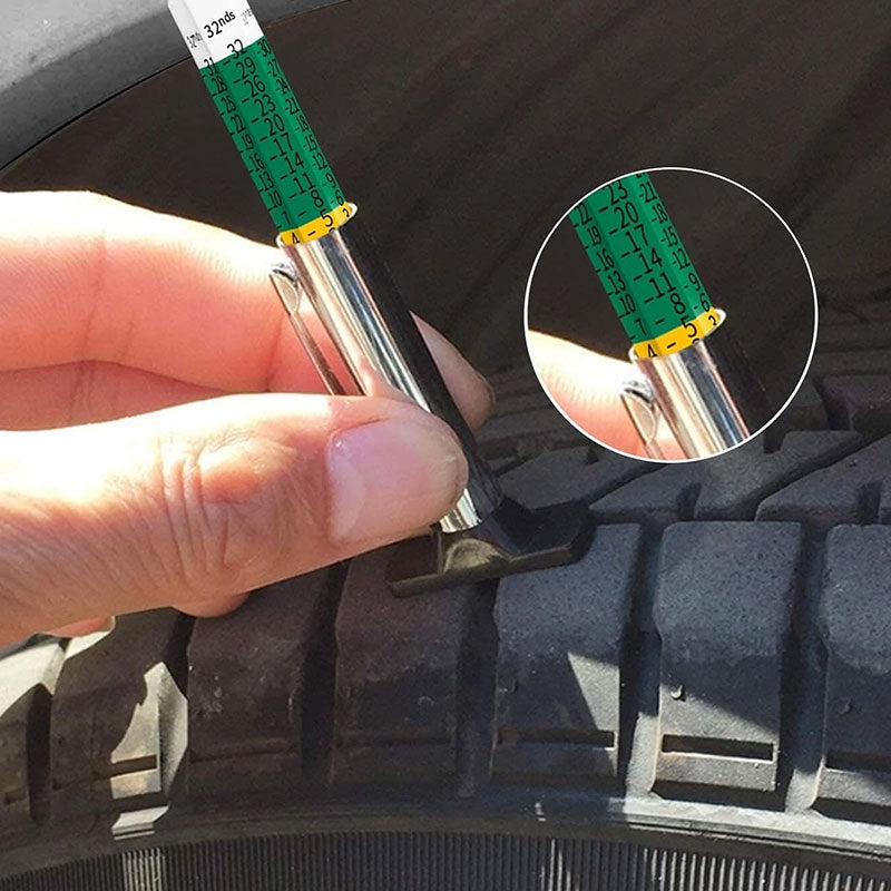 Tire Tread Depth Gauge Metal Tool