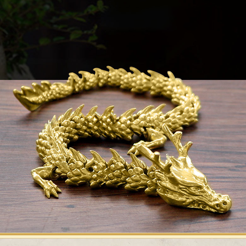 Gold Dragon with Movable Joints