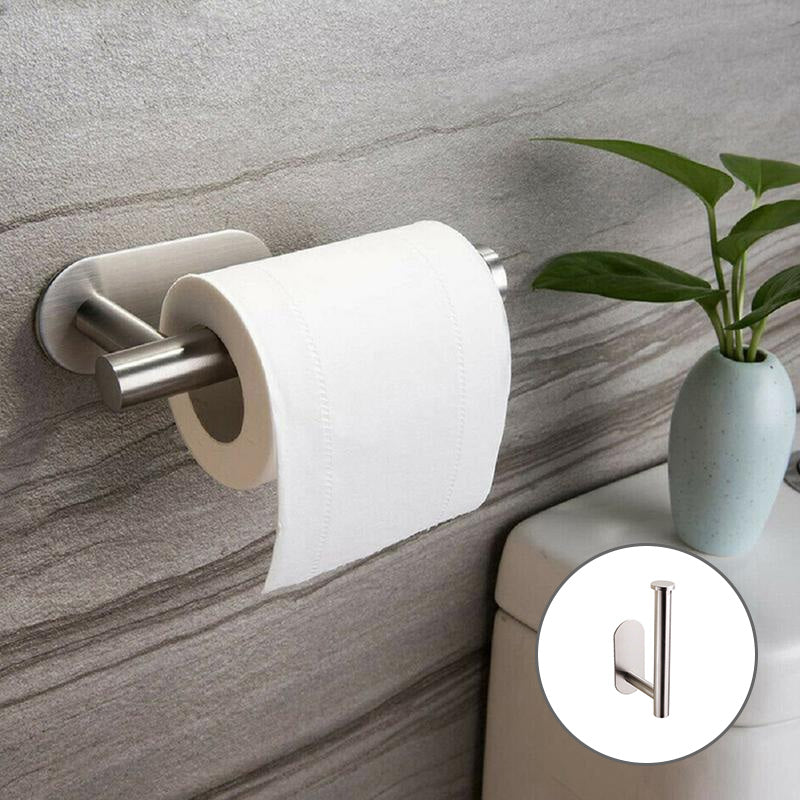 Wall-Mounted Toilet Paper Roll Holder with Phone Shelf