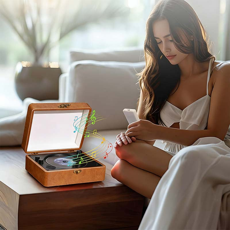 Portable Retro CD Bluetooth Music Player