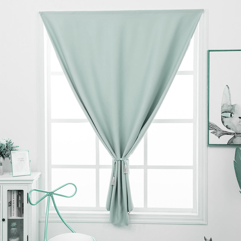 Simple Blackout Non-punch Velcro Curtain