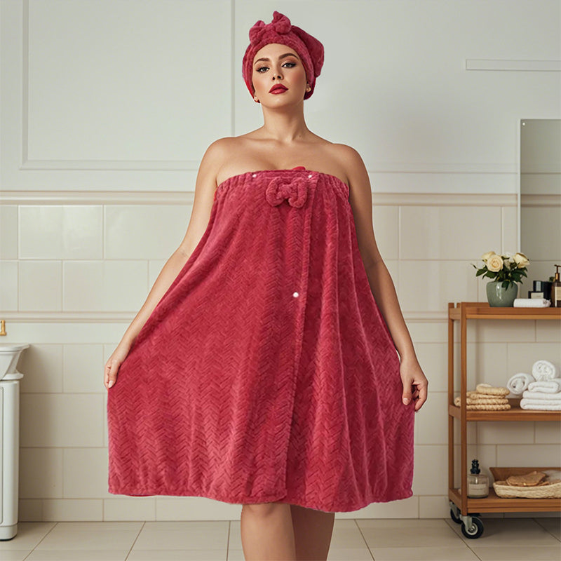Plus Size Solid Color Bath Towel