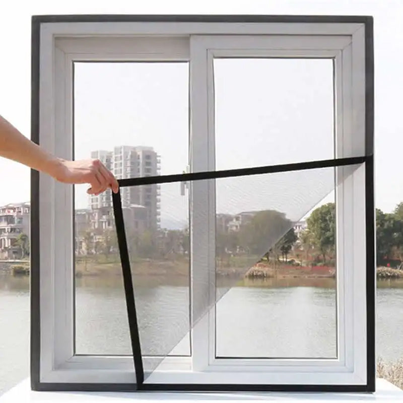 Velcro Fly Window Screen Mesh Curtain with Self Adhesive Velcro Tape