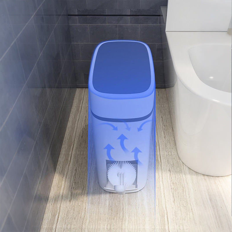 Slim Press-Lid Trash Can for Tight Spaces
