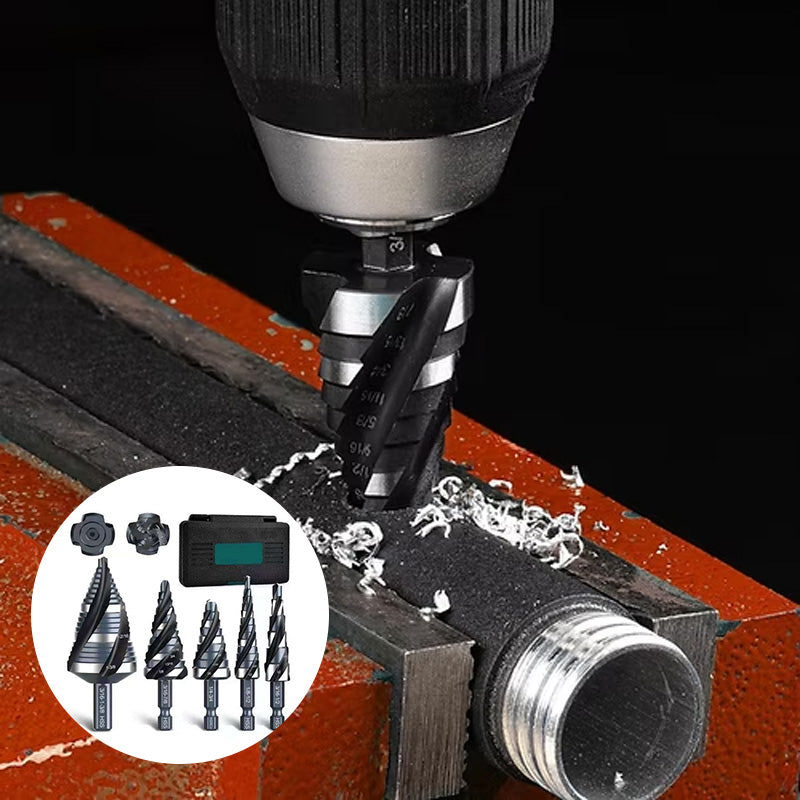 HSS Four-Flute Step Drill Bit Set