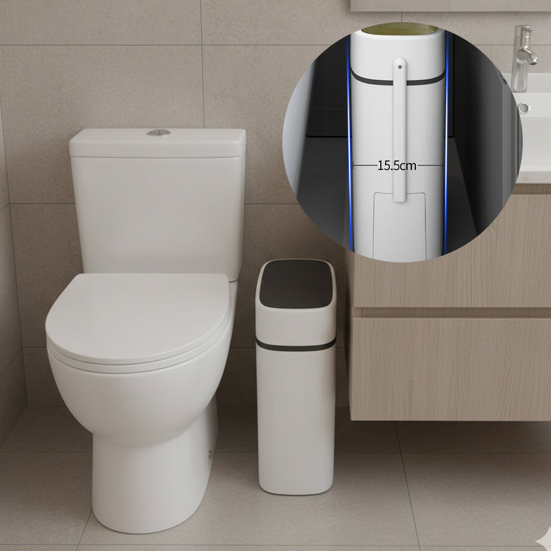 Slim Press-Lid Trash Can for Tight Spaces