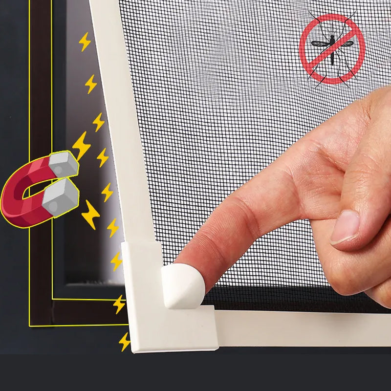 Velcro Fly Window Screen Mesh Curtain with Self Adhesive Velcro Tape