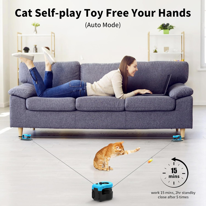 Automatic Manual Weight Loss Running Rope Cat Walking Toy