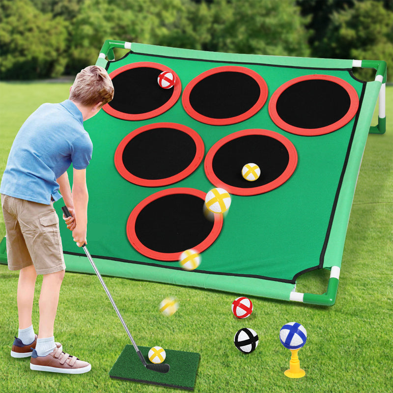 Golf Target Practice Game Mat with Stand