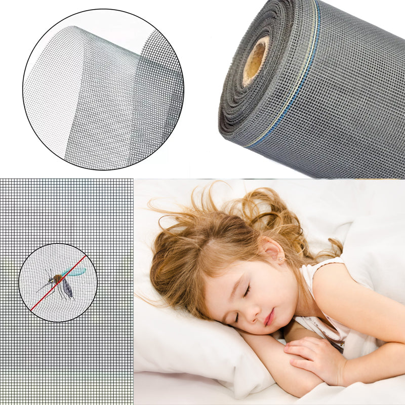 Velcro Fly Window Screen Mesh Curtain with Self Adhesive Velcro Tape