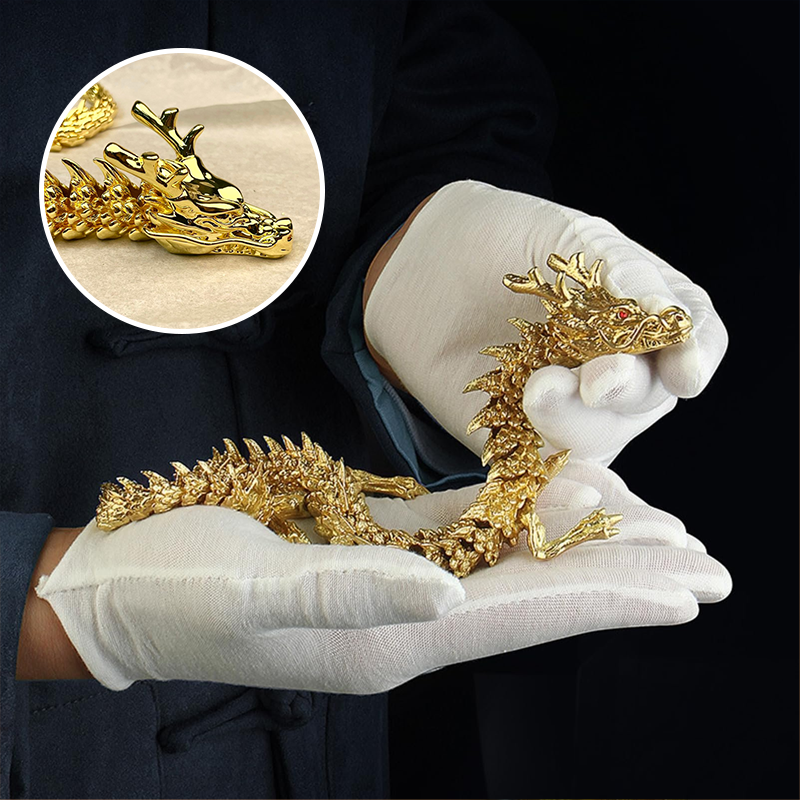 Gold Dragon with Movable Joints