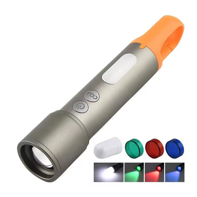 Zoomable Telescopic Focused Multi-functional High-intensity Flashlight