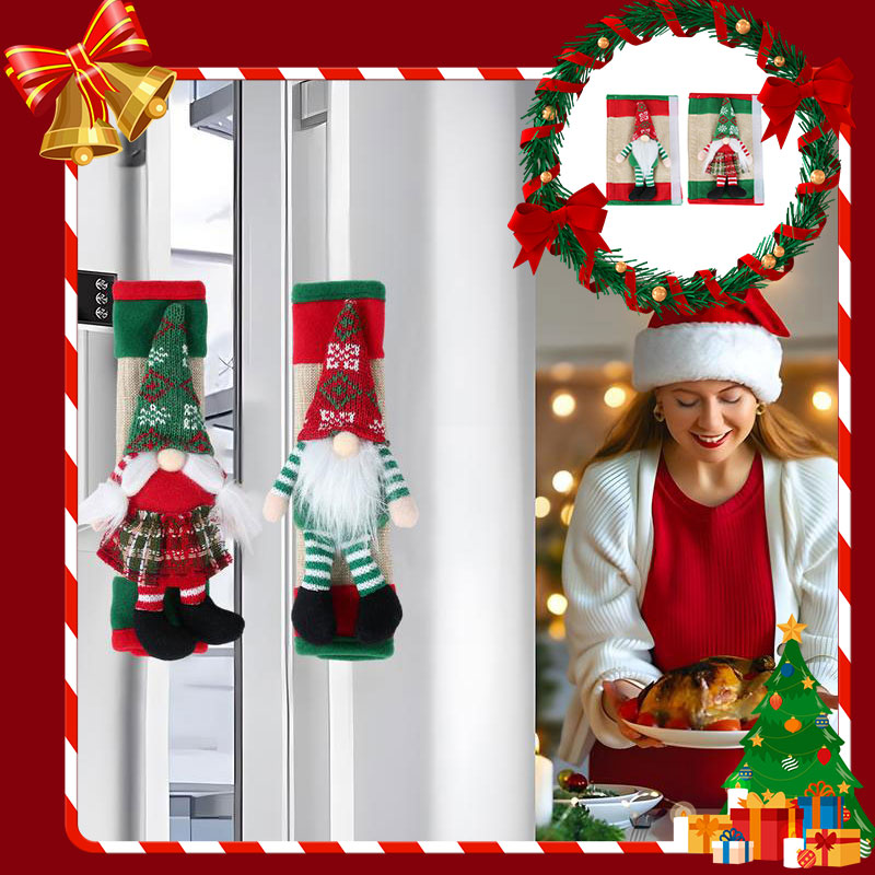 🎅 Santa Claus Refrigerator Handle Covers Set