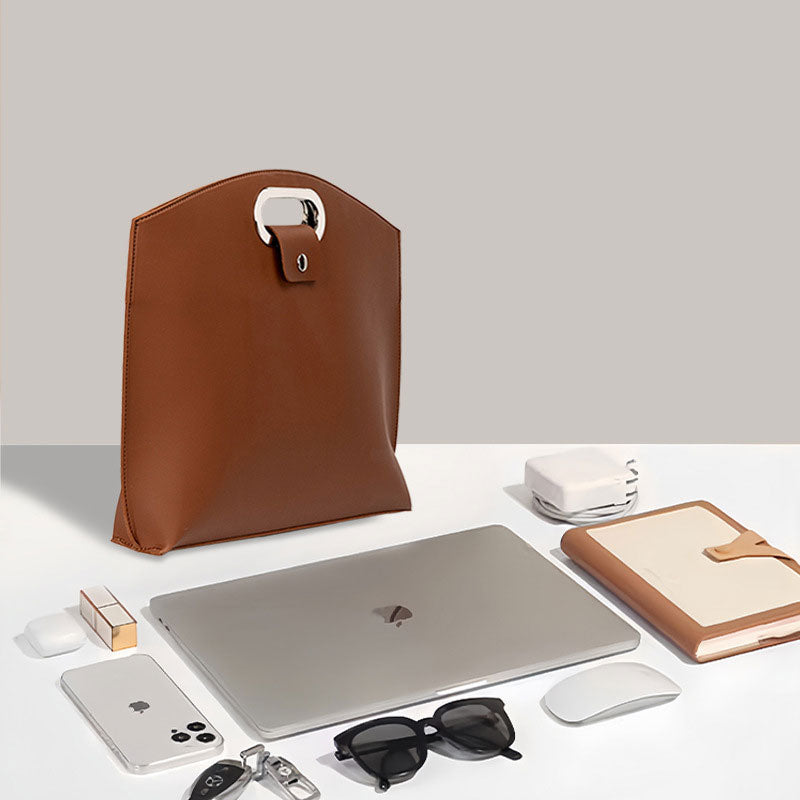 Shockproof Drop-Resistant Leather Computer Carry Bag