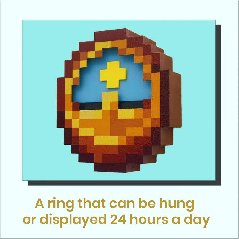 Minecraft Style Clock Desk Decor