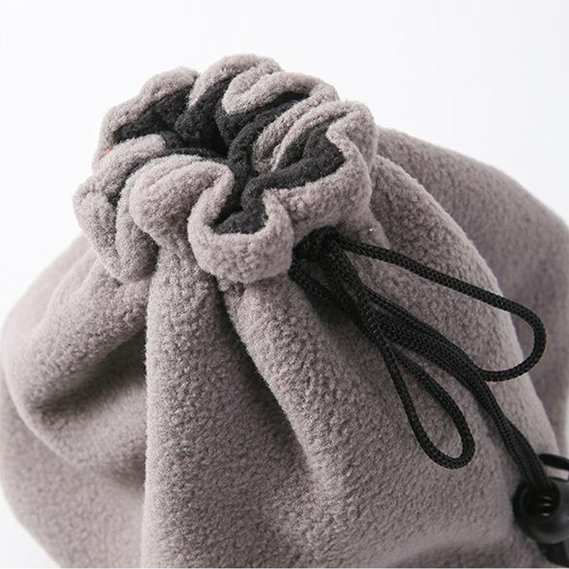 Thickened windproof wool double-sided pullover scarf