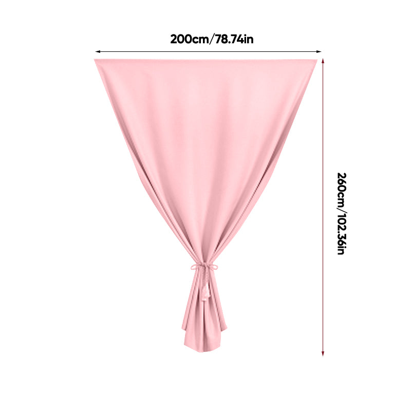 Simple Blackout Non-punch Velcro Curtain